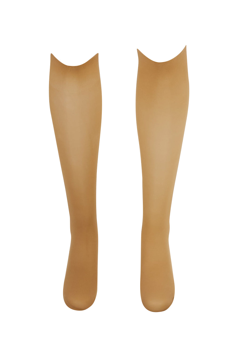 Product shot of the Comfort Top No Band Knee Highs 2 Pack in colour Natural, from the front