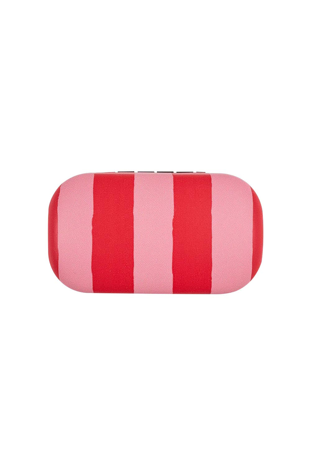 Product shot of the Travel Safe Keeper Box in colour Redstripe (Red), from the front