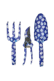 Product shot of the 3Piece Garden Tool Set in colour Hellococki (Blue), detail