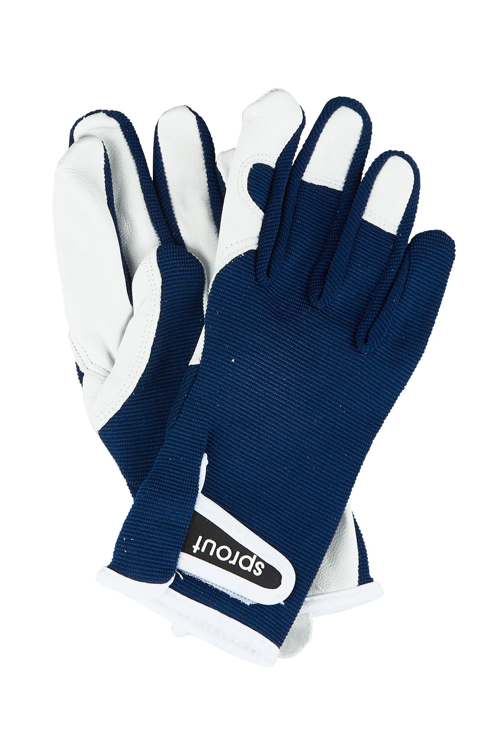 Product shot of the Sprout Goatskin Gloves in colour Navy (Blue), from the front