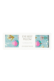 Product shot of the Cotton Eye Rest Pillow in colour Wildflower (Blue), from the front