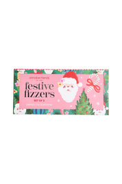 Product shot of the Festive Bath Fizzers - Festive in colour Festive, from the front