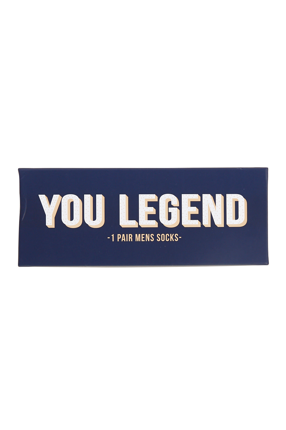 Product shot of the Mens Boxed Plush Socks in colour YouLegend (Blue), from the front