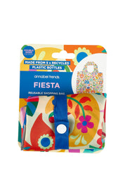 Product shot of the Eco Friendly Shopping Foldable Tote in colour Fiesta (Pink), detail