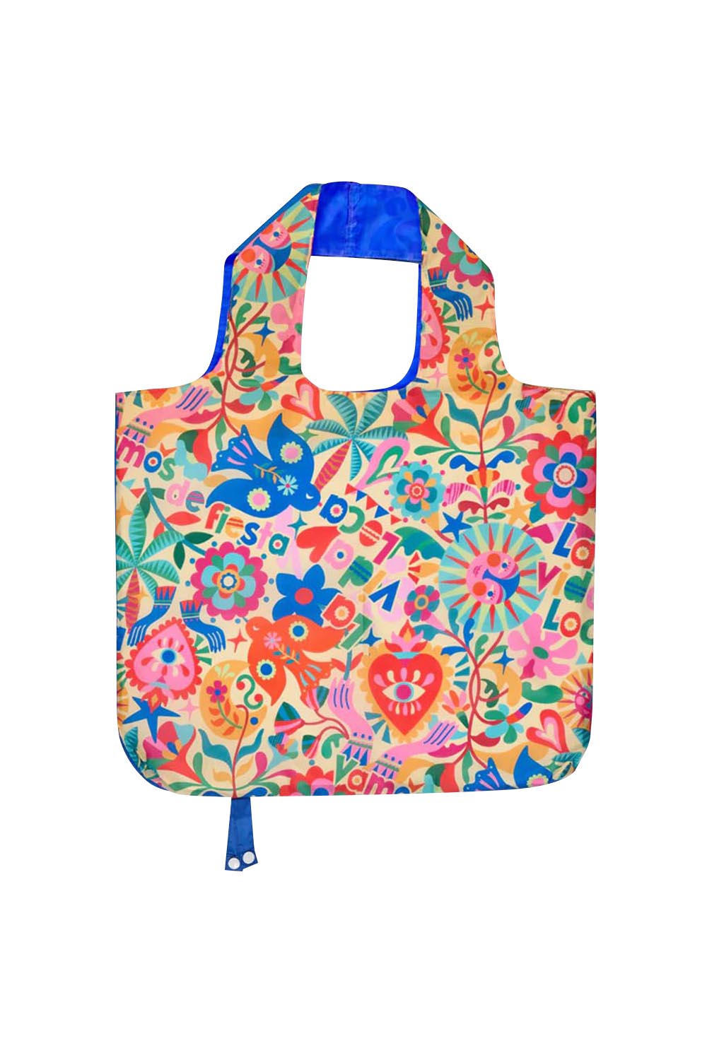 Product shot of the Eco Friendly Shopping Foldable Tote in colour Fiesta (Pink), from the front