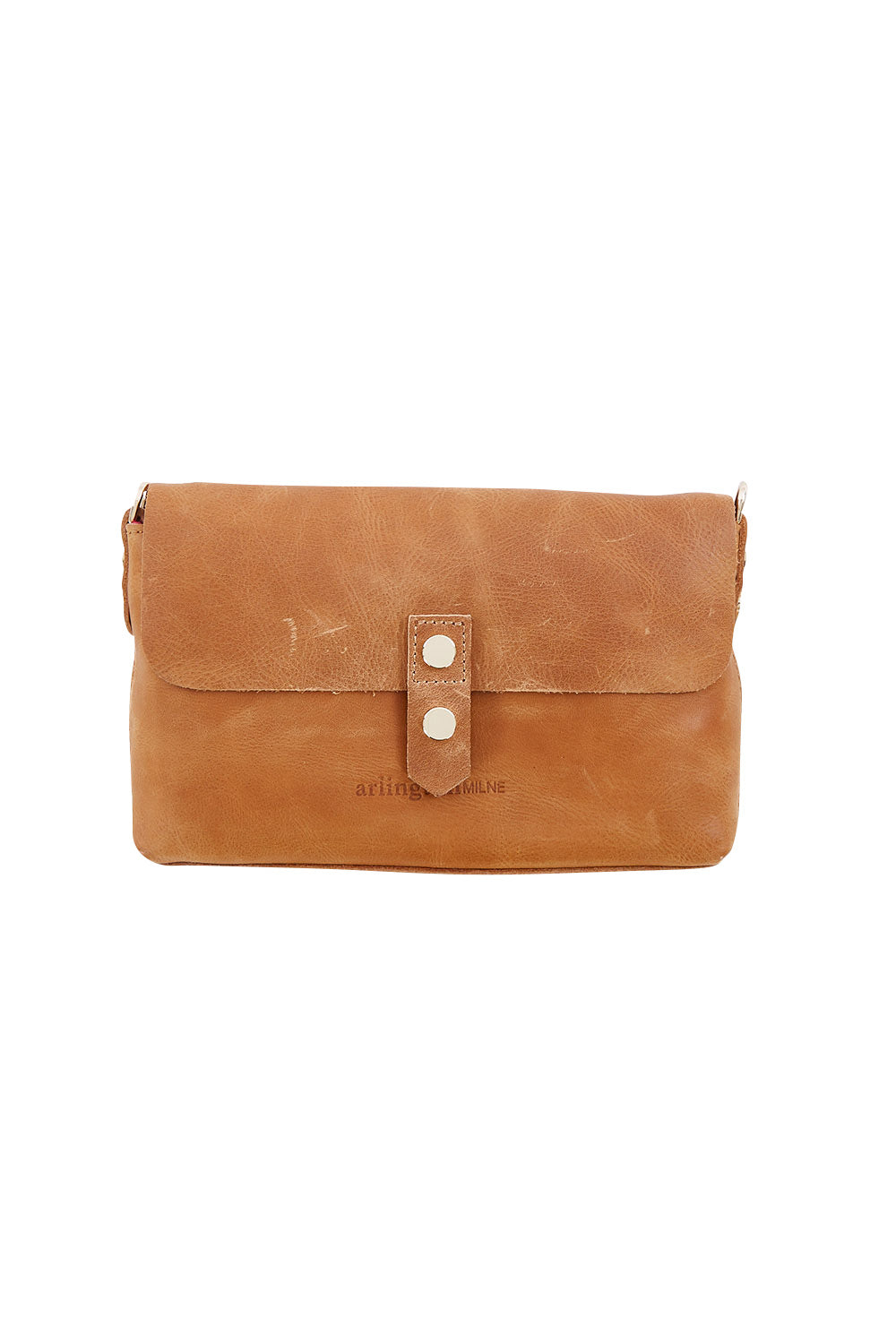 Product shot of the Paige Leather Wallet in colour Vintagetan, from the front