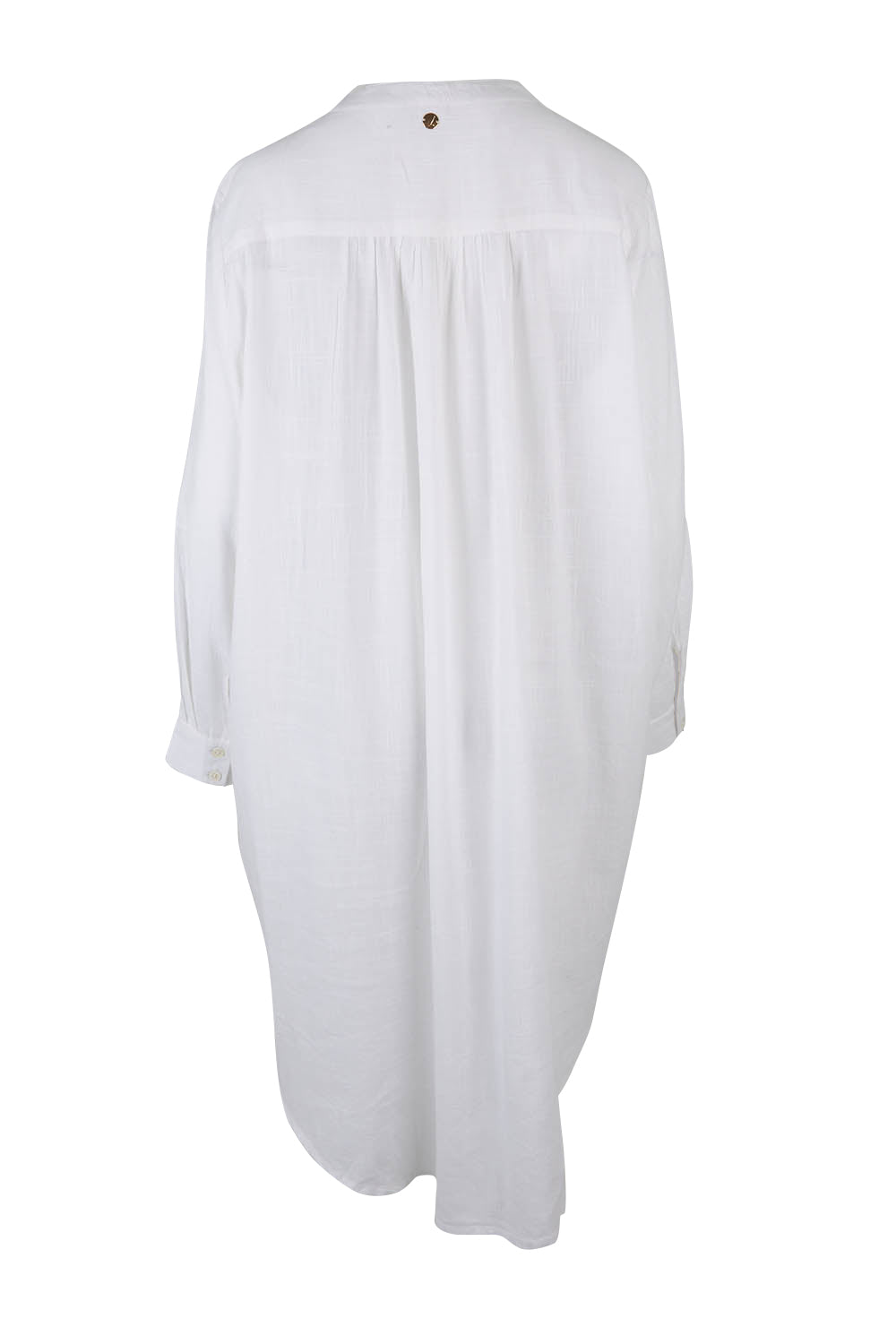 Product shot of the Gershwin Overshirt Cover Up in colour White (White), from the back