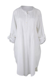 Product shot of the Gershwin Overshirt Cover Up in colour White (White), detail