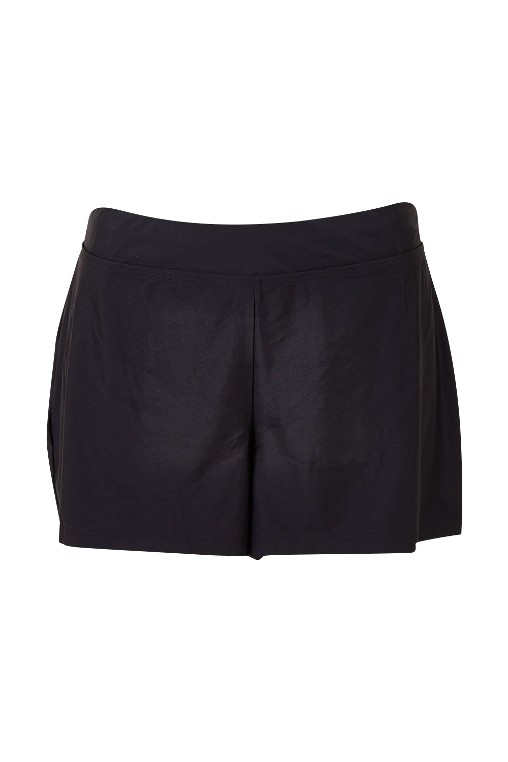 Product shot of the Delacroix Swim Short in colour Black (Black), from the front