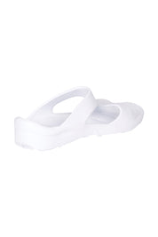 Product shot of the Indy 2.5 Orthotic Support Slides in colour White (White), from the back