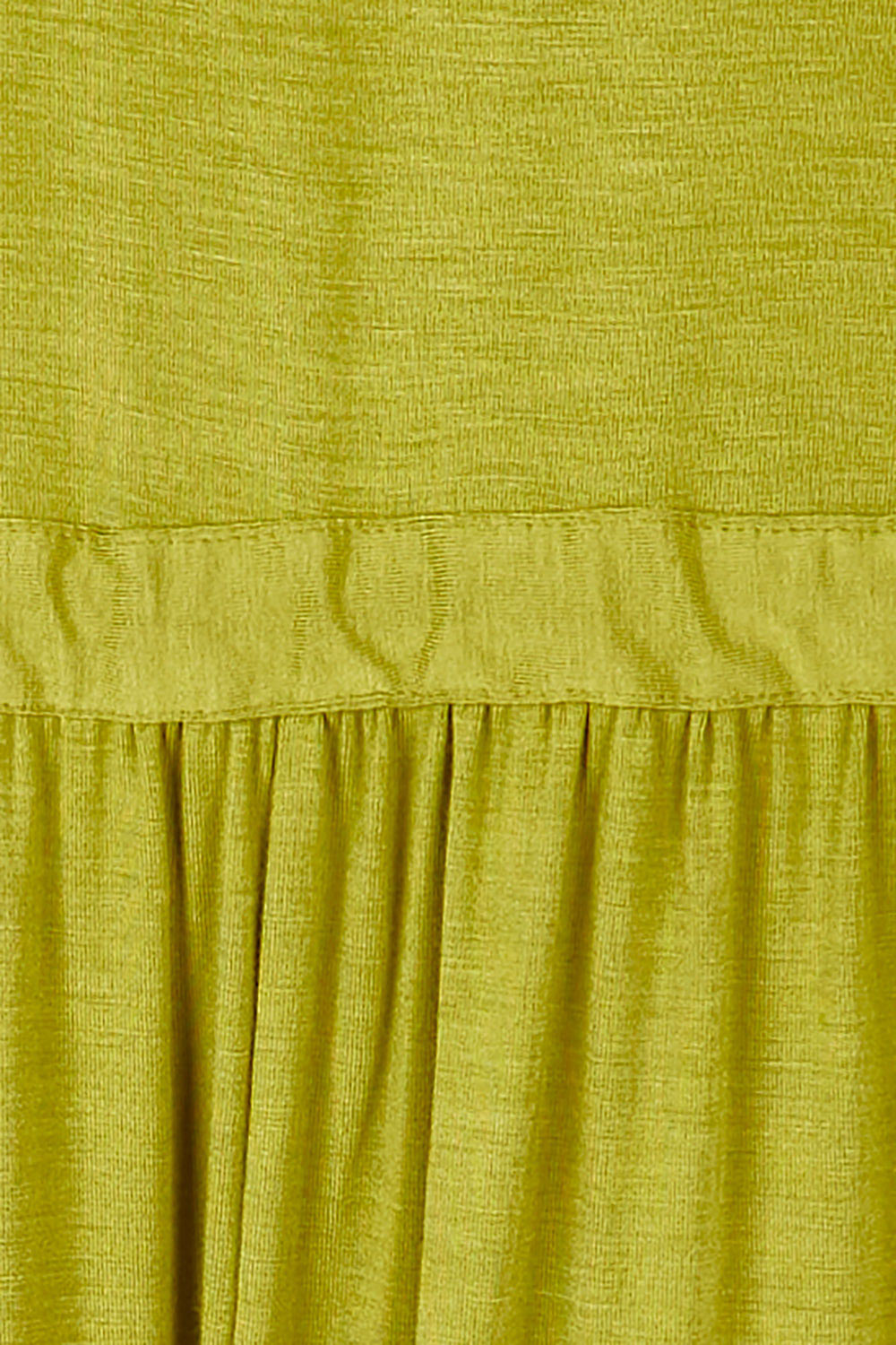 Product shot of the Mila Maxi Dress in colour Cardamom (Green), detail