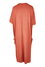 Product shot of the Samara Dress in colour Cedarwood, from the back