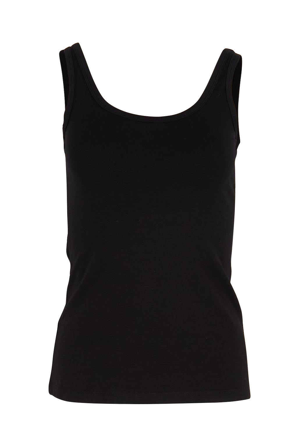 Bamboo Scoop Singlet - Black