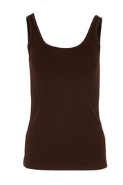 Bamboo Scoop Singlet - Chocolate