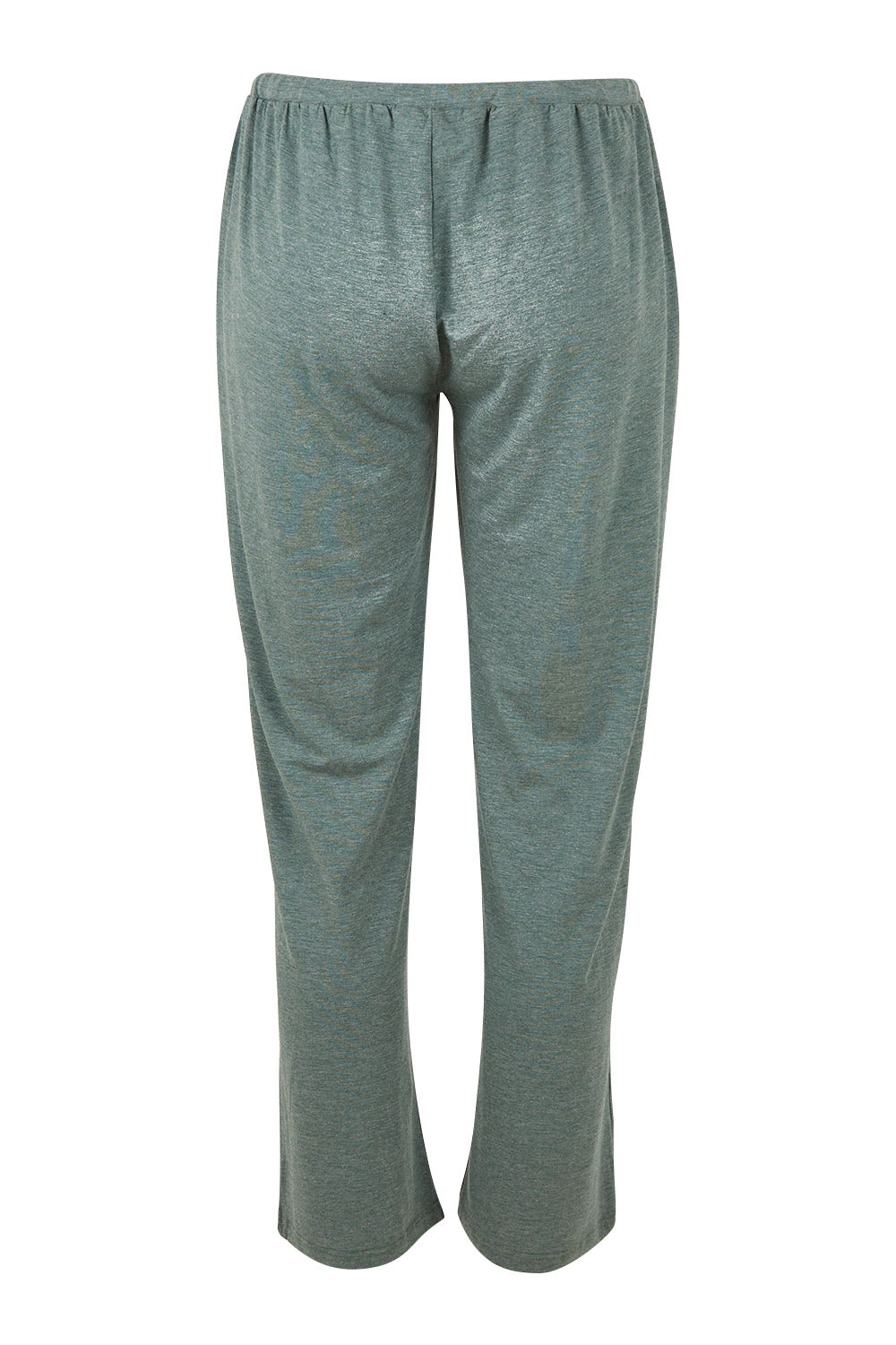 Product shot of the Relax PJ Long Bamboo Pants in colour Moss (Green), from the back
