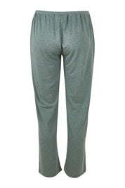 Product shot of the Relax PJ Long Bamboo Pants in colour Moss (Green), from the back