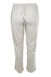 Product shot of the Relax PJ Long Bamboo Pants in colour Oatmeal, from the back