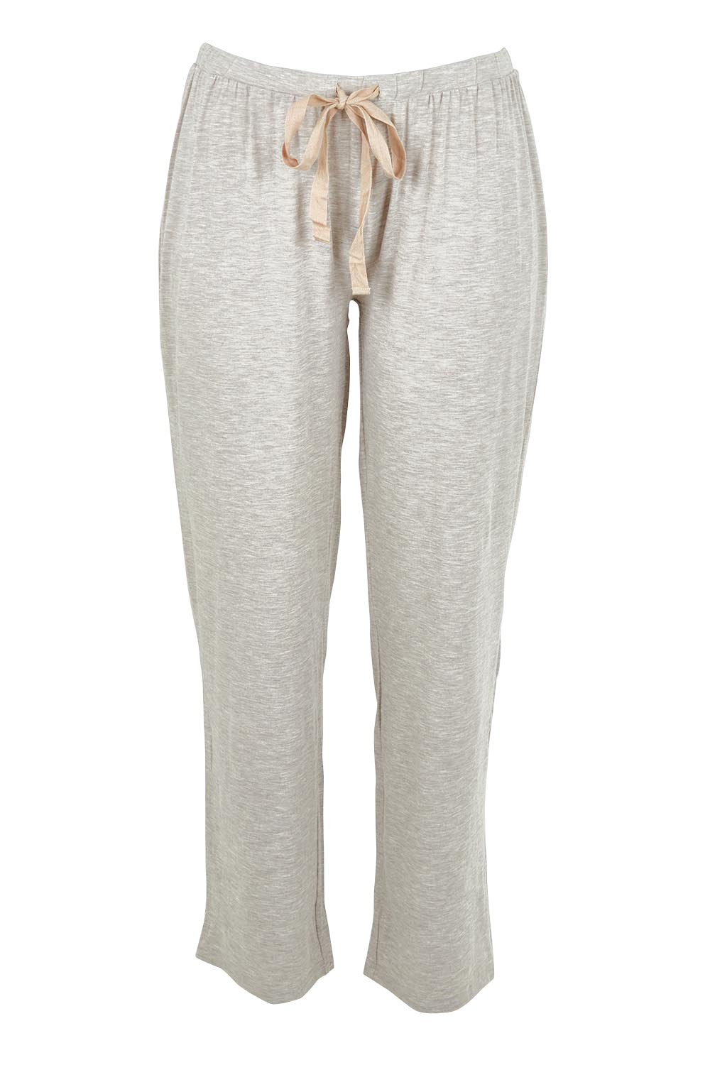 Product shot of the Relax PJ Long Bamboo Pants in colour Oatmeal, from the front