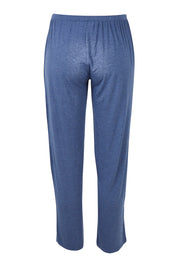 Product shot of the Relax PJ Long Bamboo Pants in colour Twilight (Blue), from the back