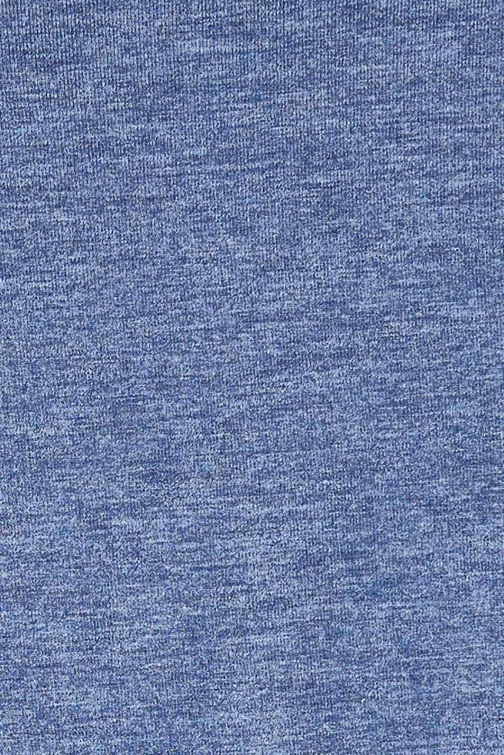 Product shot of the Henley Long Sleeve Bamboo Top in colour Twilight (Blue), detail