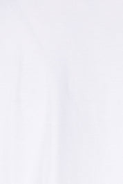 Product shot of the Henley Long Sleeve Bamboo Top in colour White (White), detail