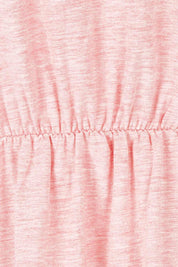Product shot of the Long Sleeve Cross Front PJ Top in colour Rose (Pink), detail