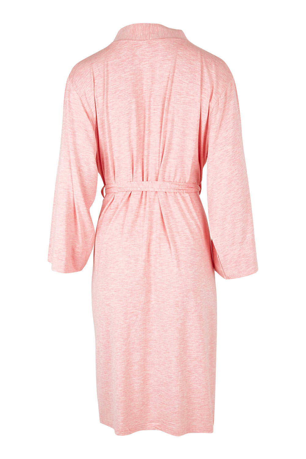 Product shot of the Bamboo Robe in colour Rose (Pink), from the back