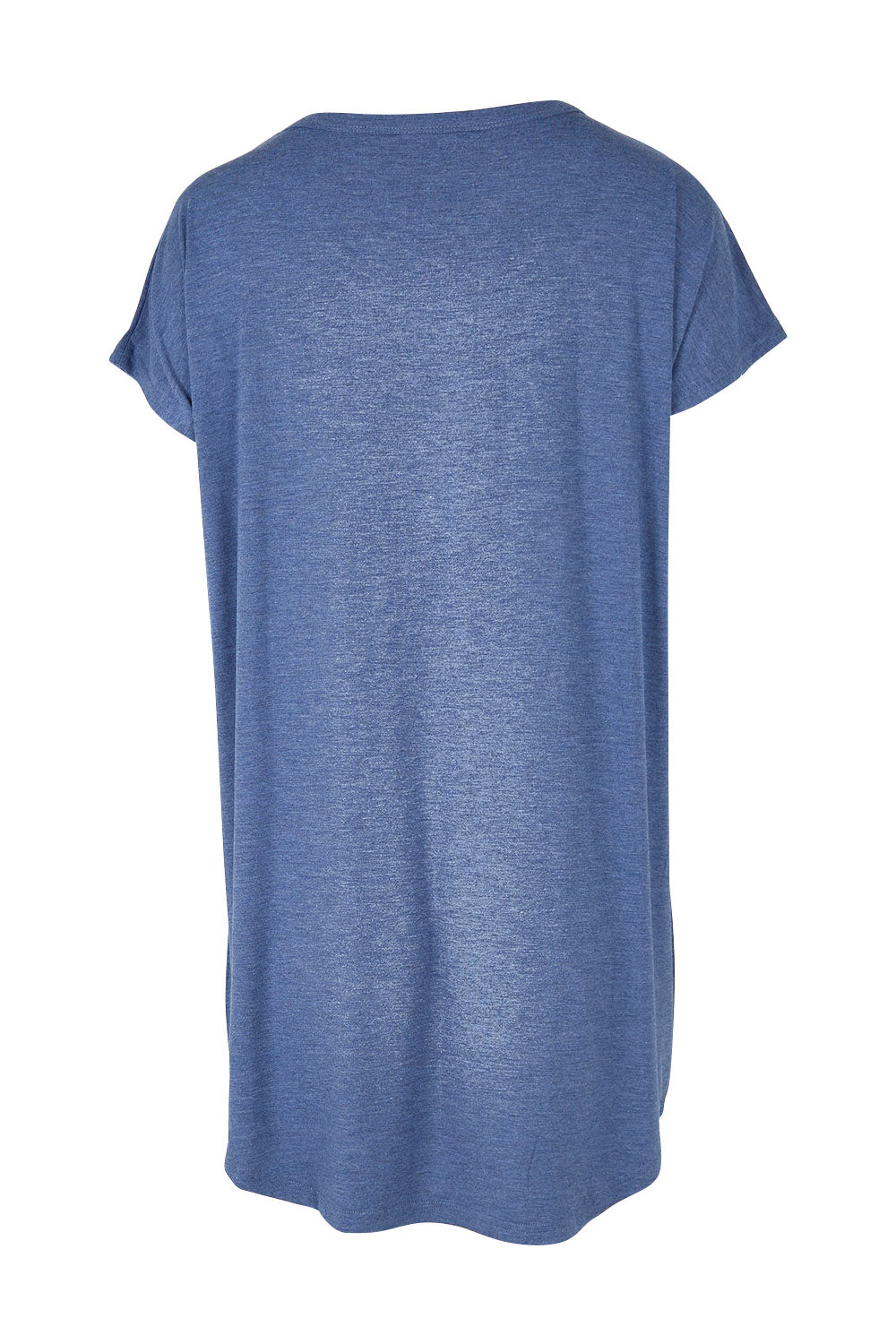 Product shot of the Bamboo Nightie in colour Twilight (Blue), from the back