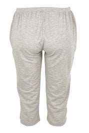 Product shot of the 3/4 Bamboo PJ Pant in colour Oatmeal, from the back