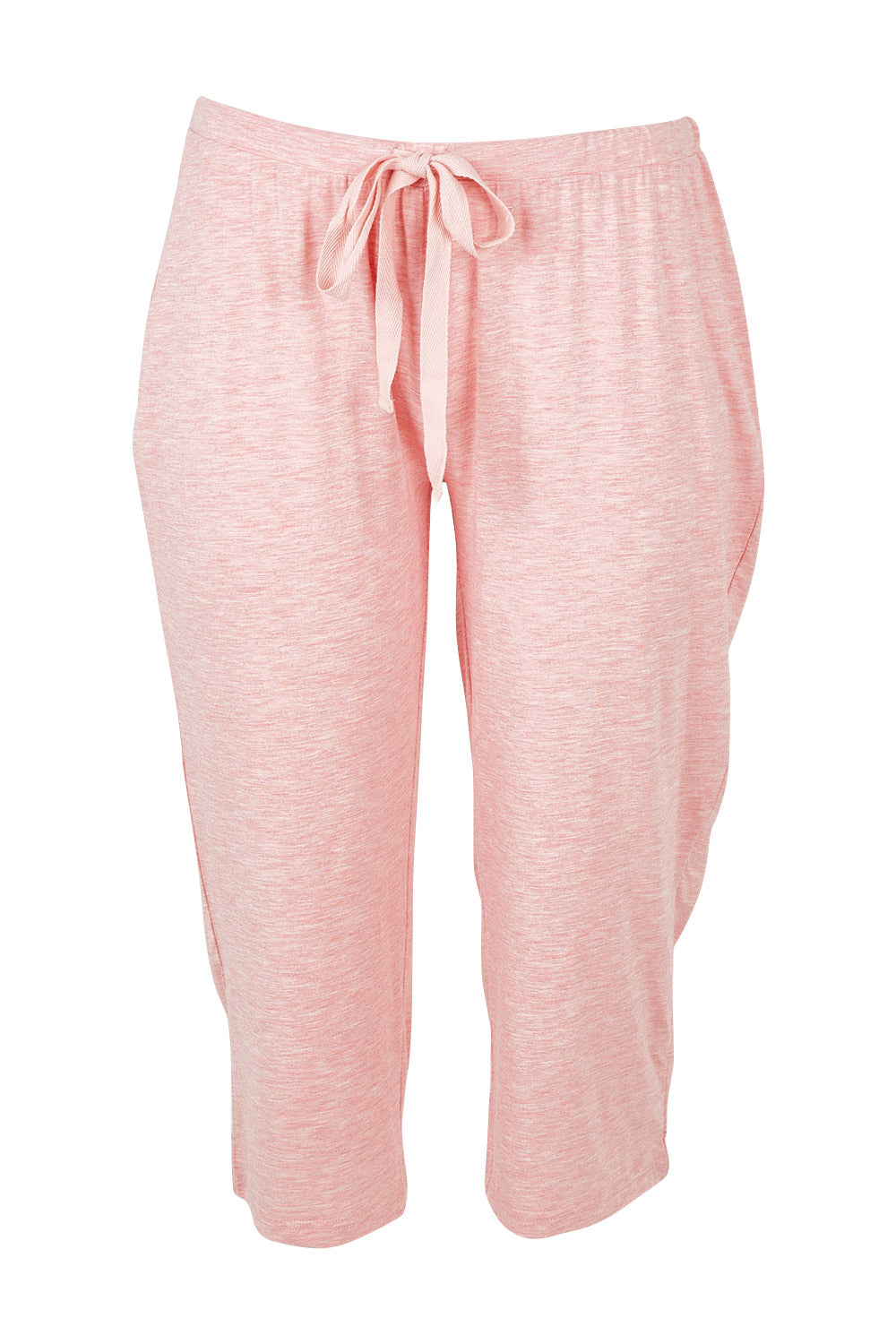Product shot of the 3/4 Bamboo PJ Pant in colour Rose (Pink), from the front