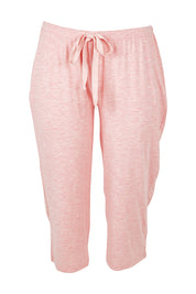 Product shot of the 3/4 Bamboo PJ Pant in colour Rose (Pink), from the front