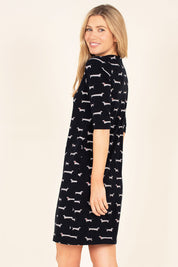Preloved Sausage Dog 3/4 Sleeve Dress - Multi