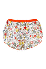 Product shot of the Liberty Bramble Short in colour Fiestabrum (Red), from the back
