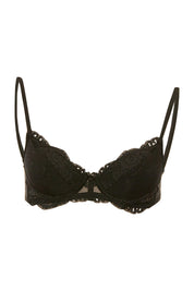 Product shot of the Body Lace Contour Bra in colour Black - Black (Black), from the front