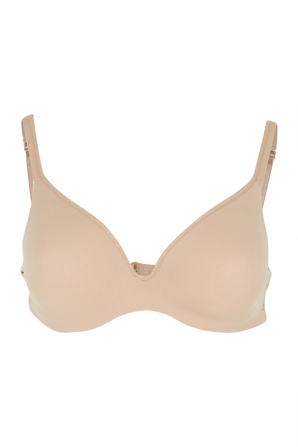 Product shot of the Bbb Contour Comfort Bra in colour Nude (White), from the front