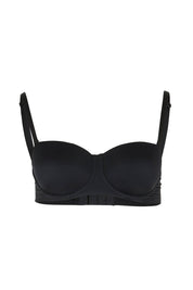 Product shot of the Luminous Strapless Bra in colour Black (Black), from the front