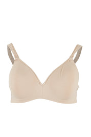 Product shot of the Cotton Maternity Bra in colour SoftPowder, from the front
