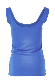 Product shot of the Emma Tank in colour Deepblue (Blue), from the back