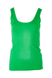 Product shot of the Emma Tank in colour Kiwi (Green), from the front
