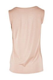 Product shot of the Liza Tank in colour Nude, from the back