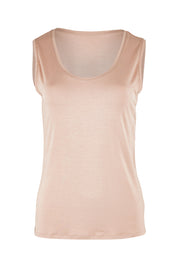 Product shot of the Liza Tank in colour Nude, from the front
