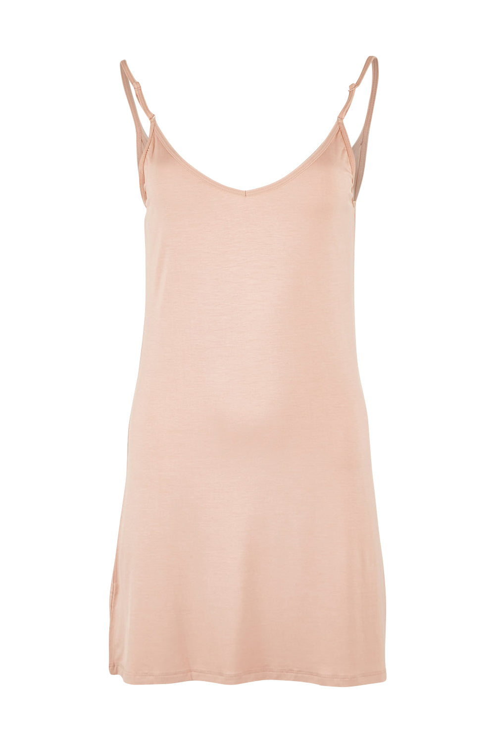 Product shot of the Roxie Reversible Slip in colour Nude, from the front