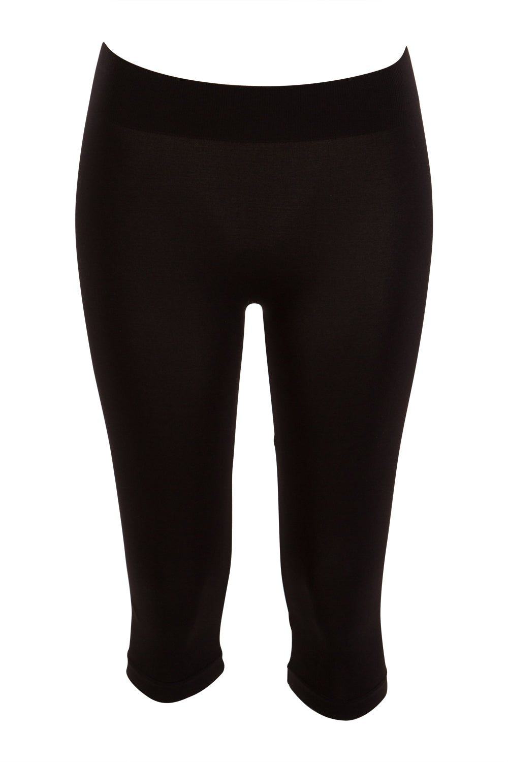 Product shot of the Bridget 3/4 Legging in colour Black (Black), from the front