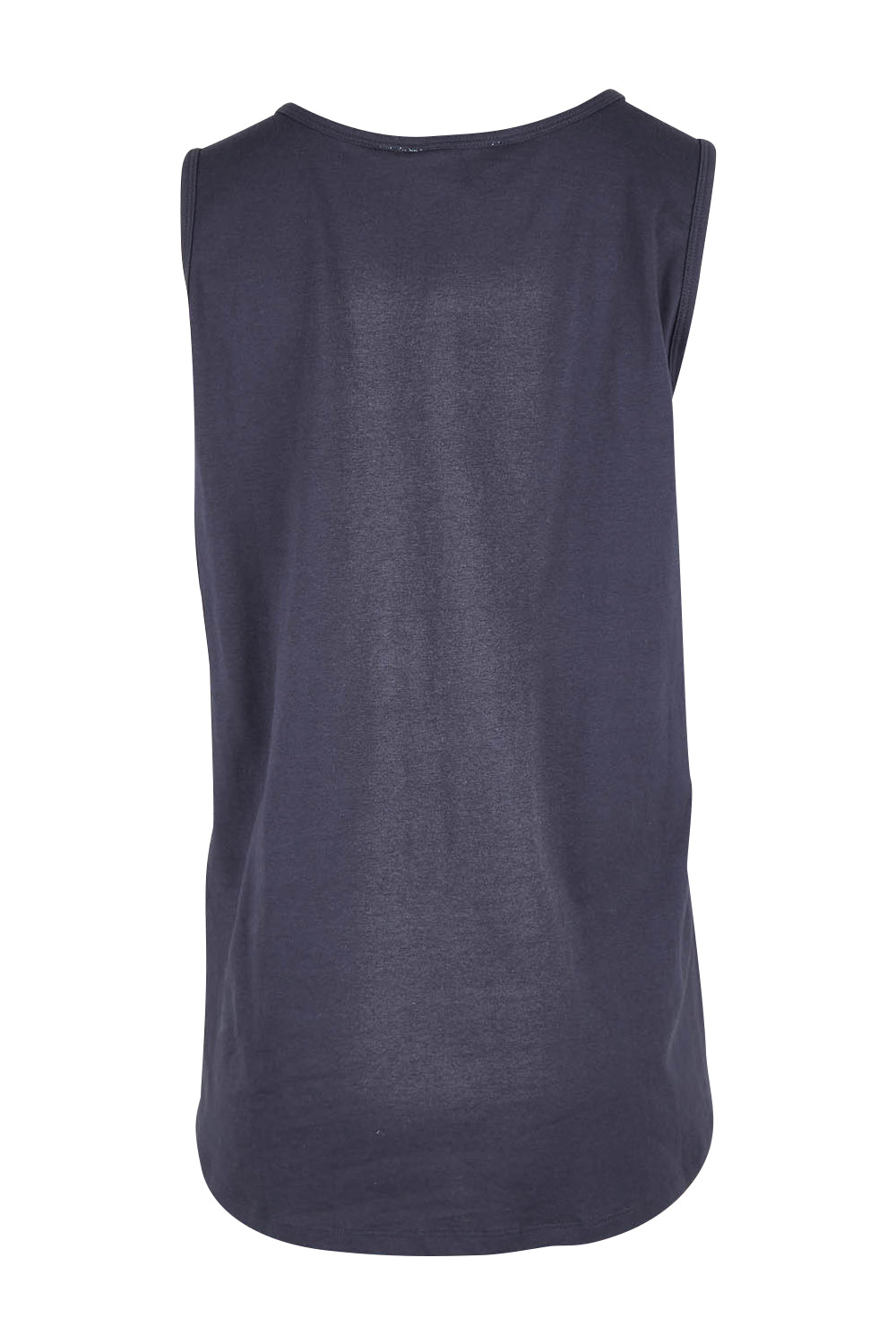 Product shot of the Josie Tank in colour Coal (Black), from the back