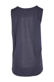 Product shot of the Josie Tank in colour Coal (Black), from the back