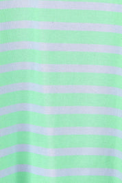 Product shot of the Luella Australian Cotton Tee in colour Grnteastr (Green), detail