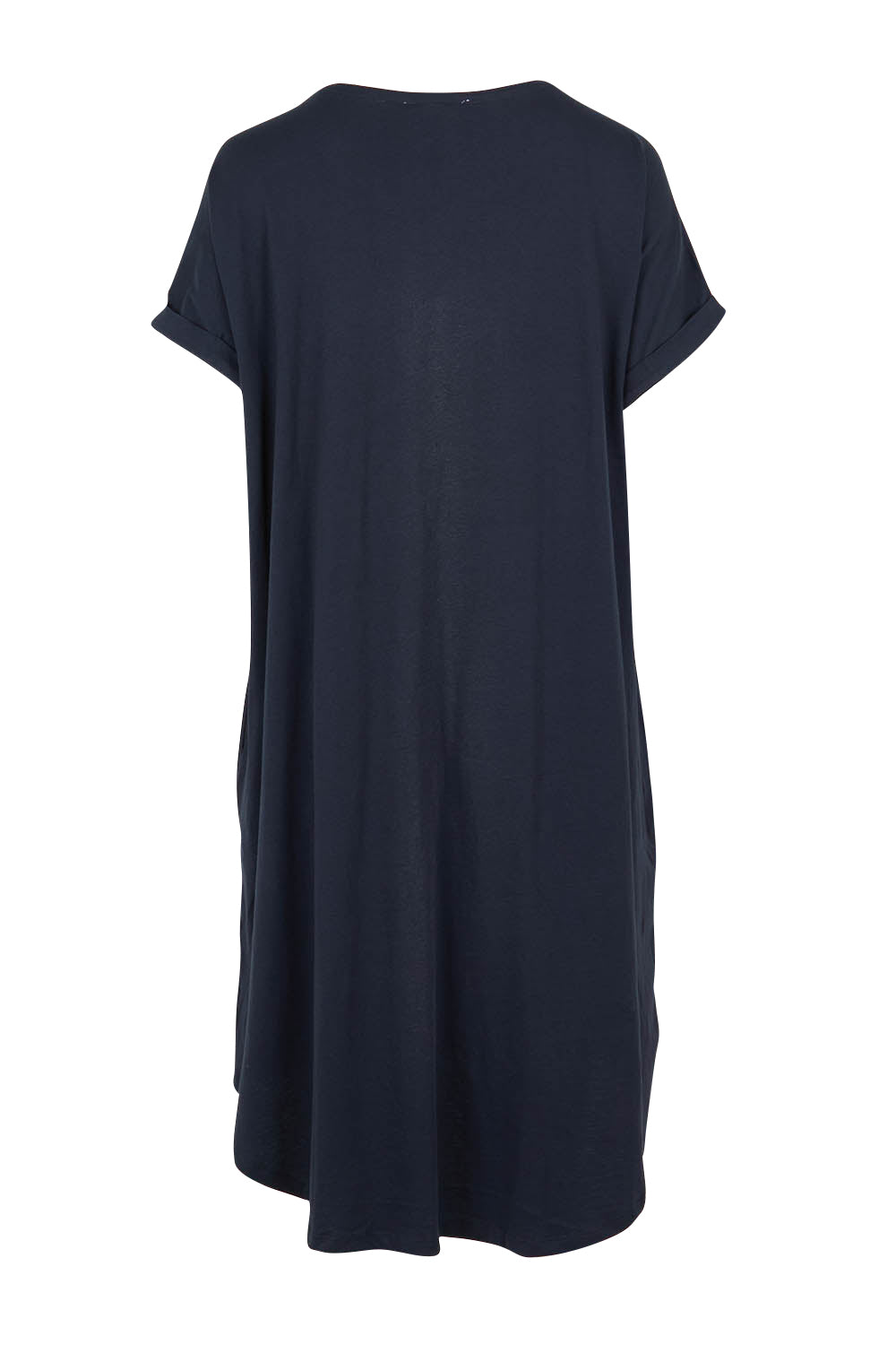 Product shot of the Maxine Australian Cotton Tin colourShirt Dress - Coal (Black), from the back