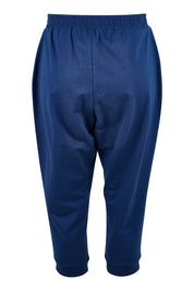 Product shot of the Tasha Crop Jogger in colour Navy (Blue), from the back