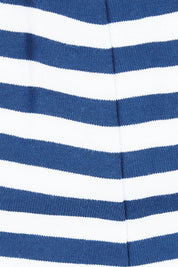Product shot of the Tasha Crop Jogger in colour Oceanstrip (Blue), detail