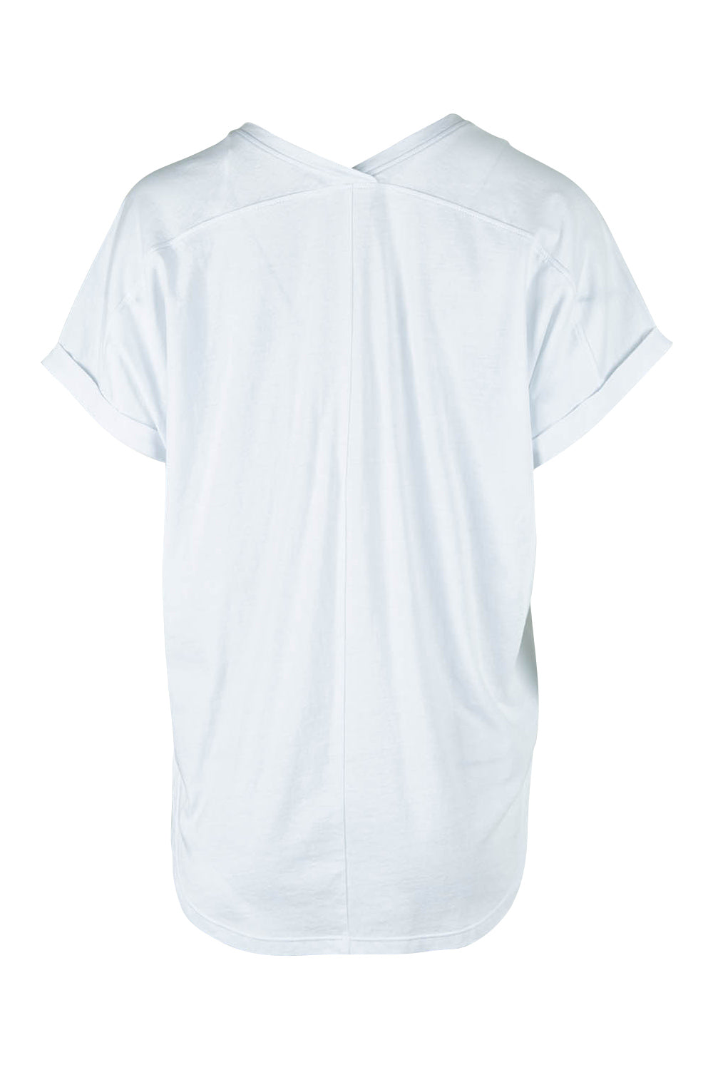 Product shot of the Avril Print Tee in colour White (White), from the back